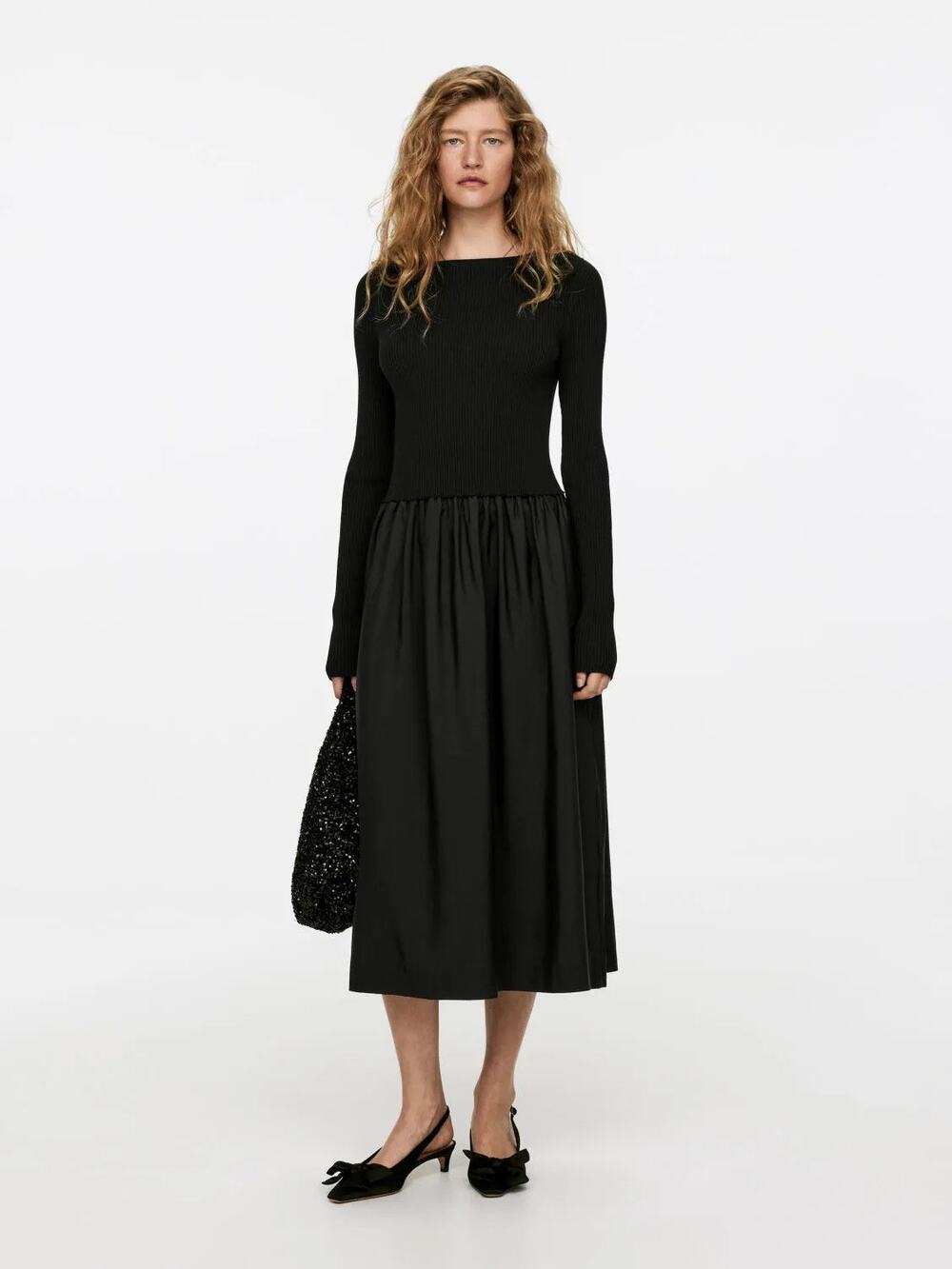 Zara combination midi dress medium